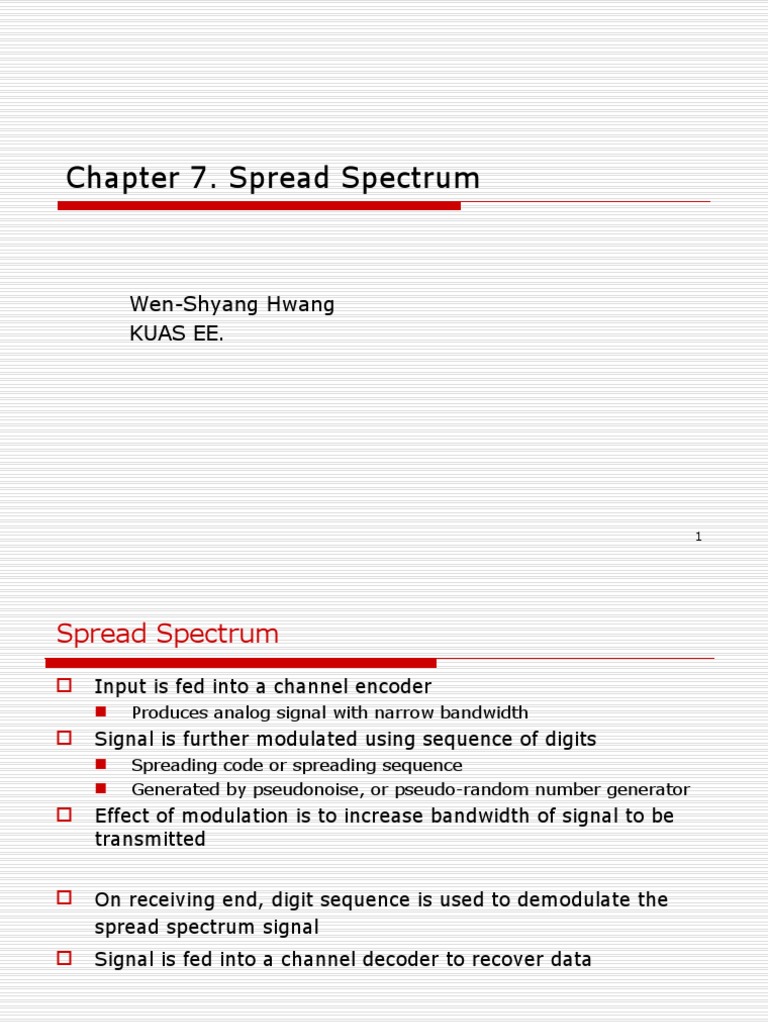 Understanding Spread Spectrum Techniques | PDF | Modulation ...