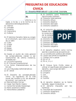 Banco de Preguntas de Educacion Civica: Social Del Hombre A Fin de Alcanzar La Justicia", Por Parte de