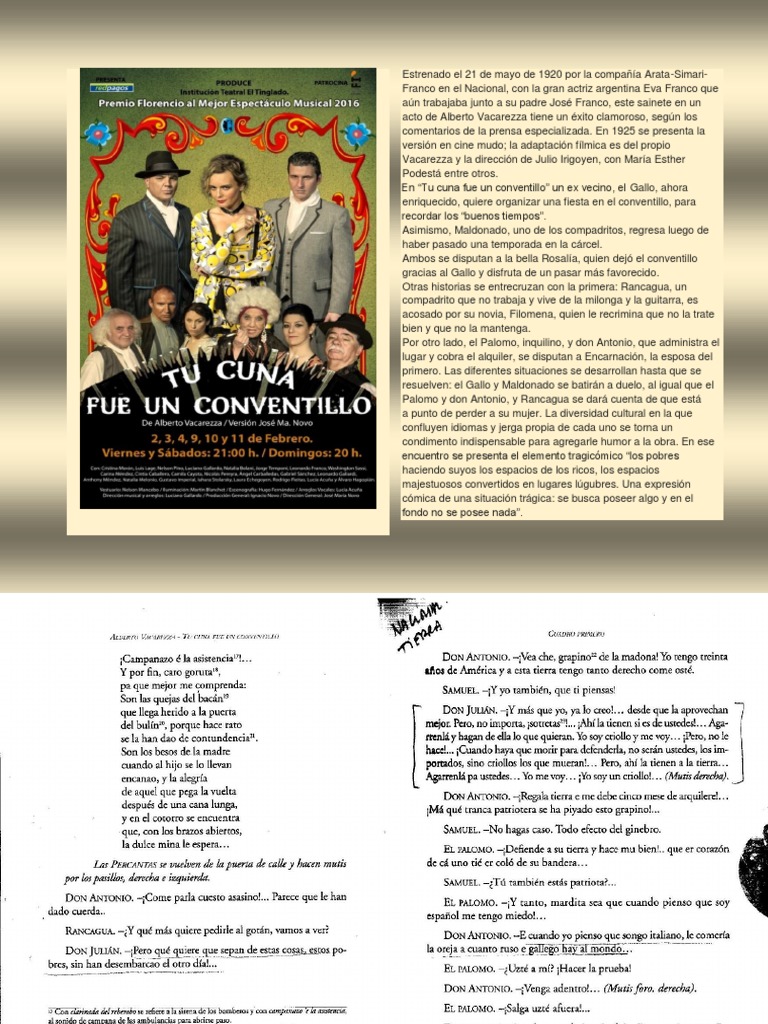 Act6 Tu Cuna Fue Un Conventillo PDF