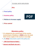 Policies To Deal With Inflation: Monetary Policy