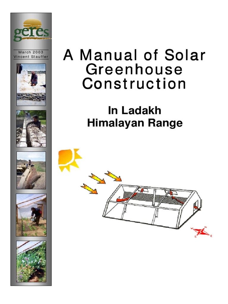 A Manual Of Solar Greenhouse Construction Pdf