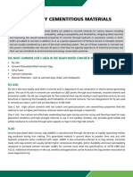 Supplementary Cementitious Materials: The Most Common SCM'S Used in The Ready-Mixed Concrete Market Include