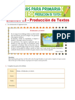 Examen 03 de Producción de Textos para Tercero de Primaria