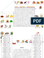 Food Drink Desserts Wordearch Wordsearches 69890