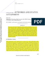 Lin (1999) Social Networks and Status Attainment
