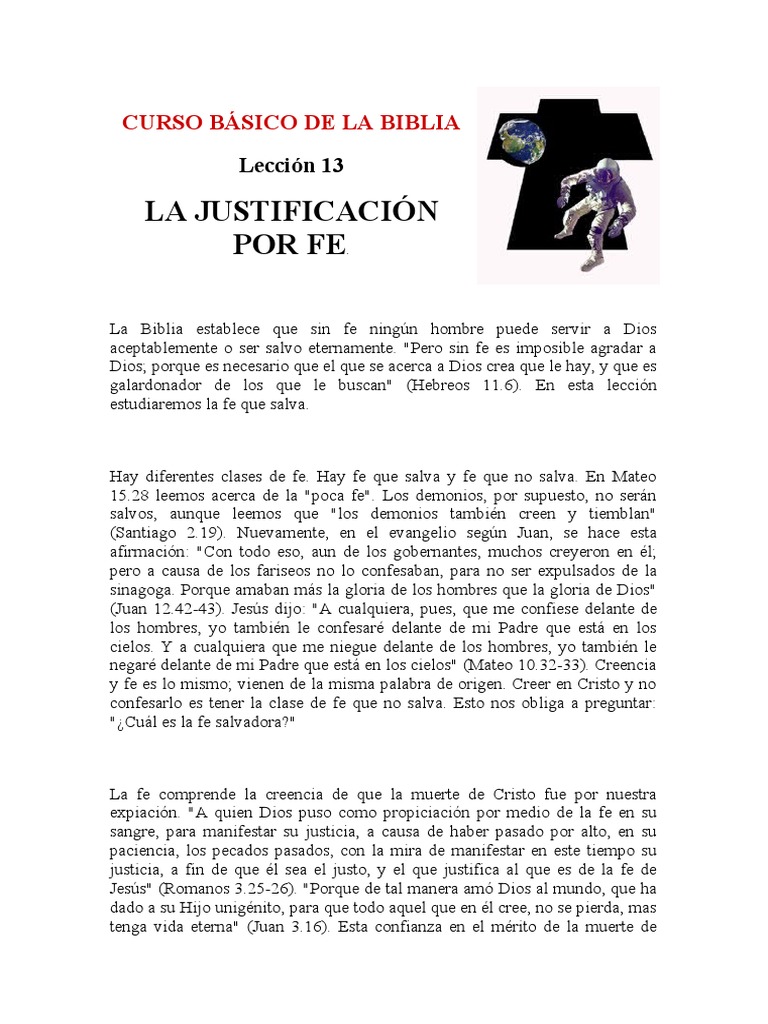 CURSO BÁSICO DE LA BIBLIA Lección 13 | PDF | Evangelio de Mateo | Fe
