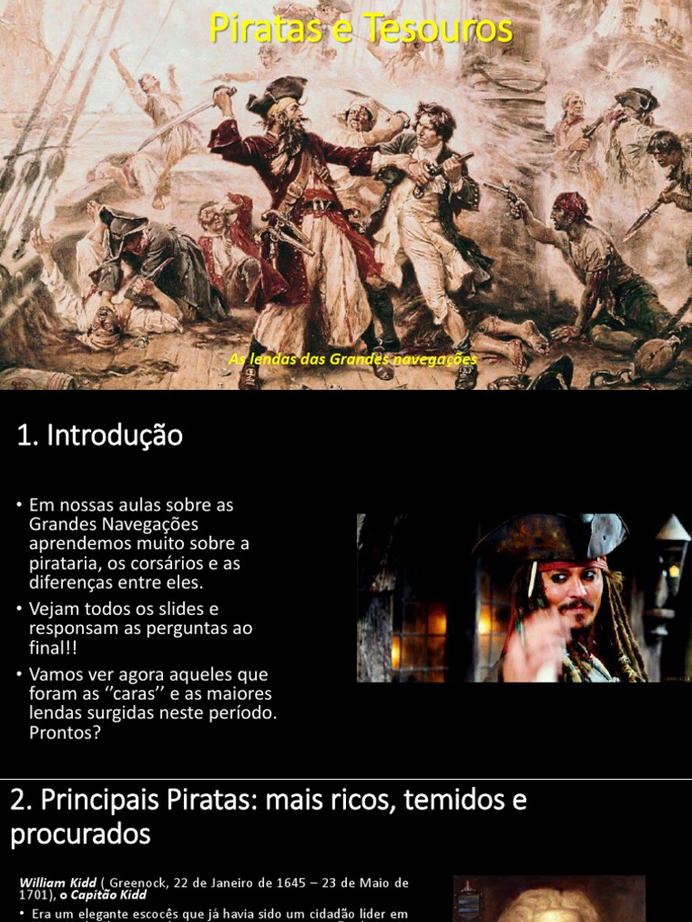 As lendas dos maiores piratas e corsários das Grandes Navegações | PDF ...