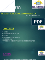 Chapter - Acids, Bases and Salts (Part - 1) : by - Tejashwini C K