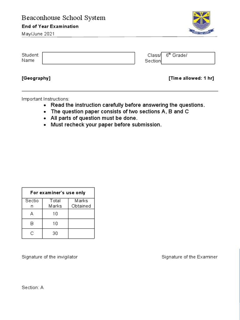 Geography Grade 6 | PDF | Climate | Physical Geography