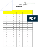 Police Constable Driver (BPS-05) Answer Key: Book Color: Yellow