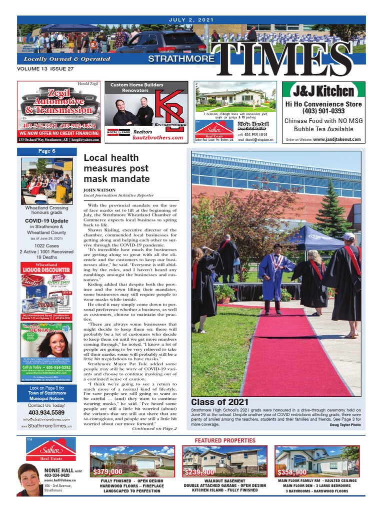 July 2, 2021 Strathmore Times | PDF | Business | Wellness