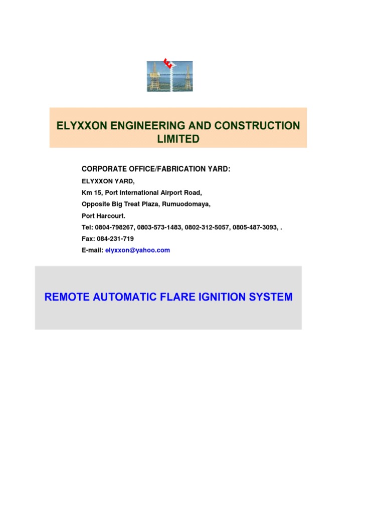 Elyxxon Low Tension High Energy Electronic Ignition System PDF