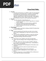 Clean Desk Policy Guidelines | PDF | Information Security | Computing