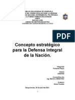 Concepto Estratégico para La Defensa Integral de La Nación.: Coordinación Carrera Ingeniería Eléctrica