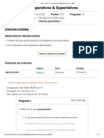 PAC7 (UF1) : Comparatives & Superlatives: Historial de Intentos