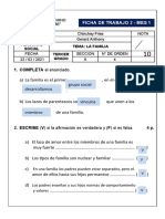 Gerard CHINCHAY - P3 PS FICHA DE TRABAJO 2 MARZO - LA FAMILIA