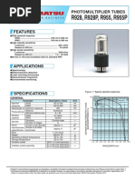 R928, R928P, R955, R955P: Photomultiplier Tubes