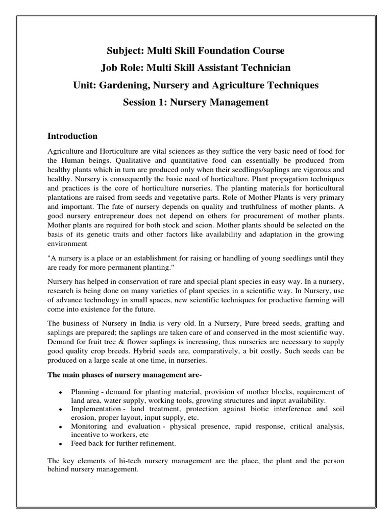 Multi-Skill Course for Technicians | PDF
