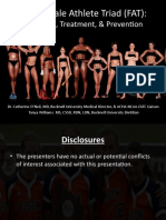 Detection, Treatment, & Prevention: The Female Athlete Triad (FAT)