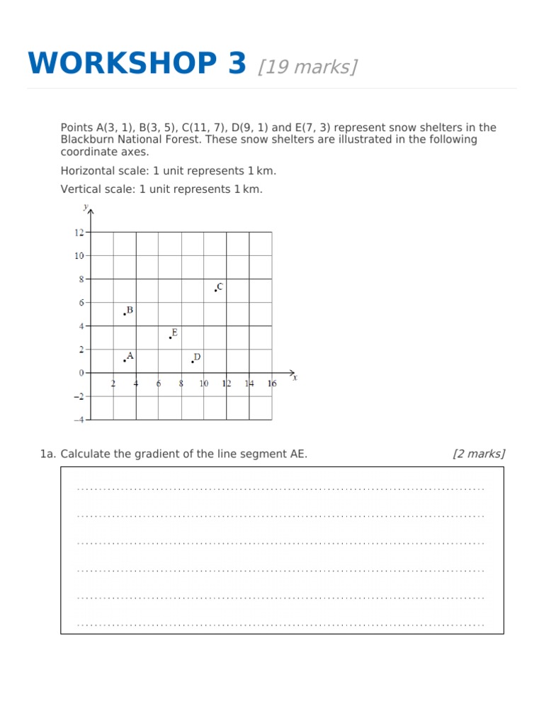 Workshop 3: (19 Marks) | PDF