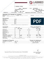 Resultados de exames laboratoriais de paciente