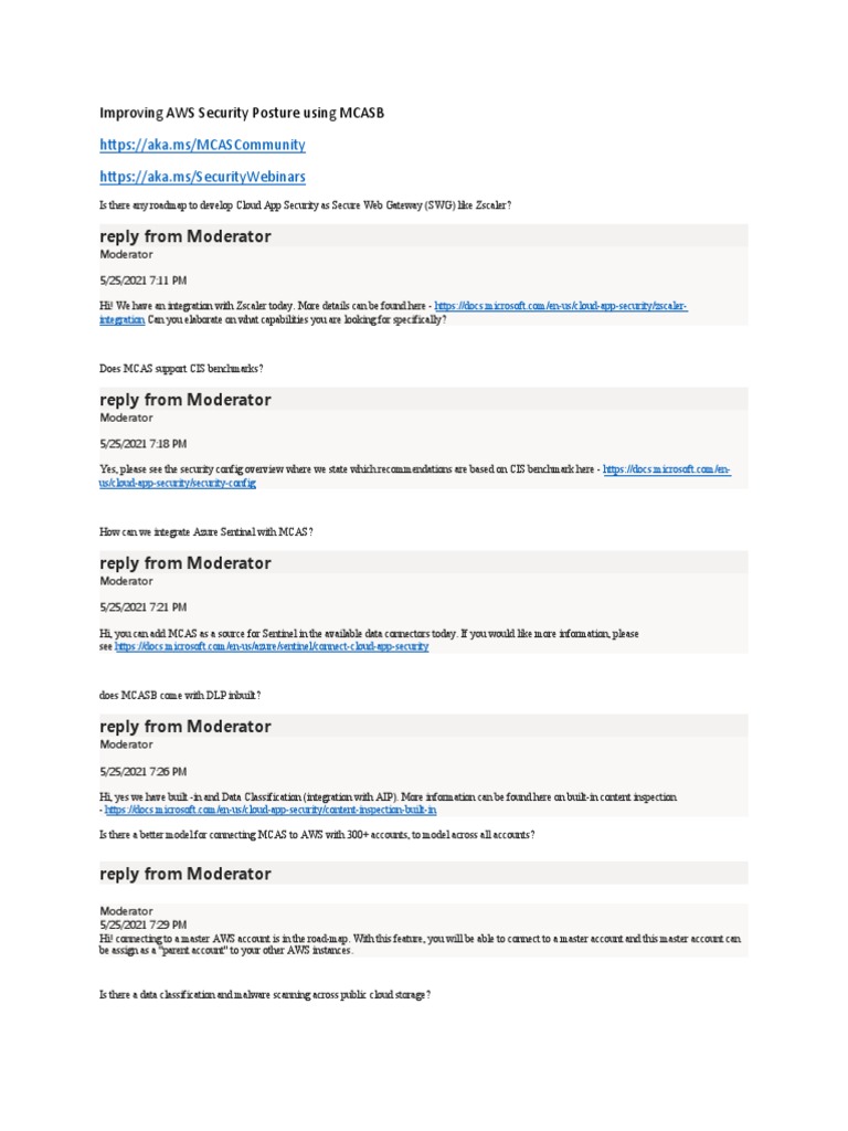 Improving AWS Security Posture Using MCASB | PDF | Amazon Web Services ...