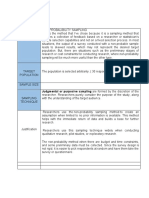 SAMPLING PLAN 