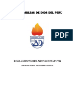 Asambleas de Dios del Perú: Reglamento del nuevo estatuto