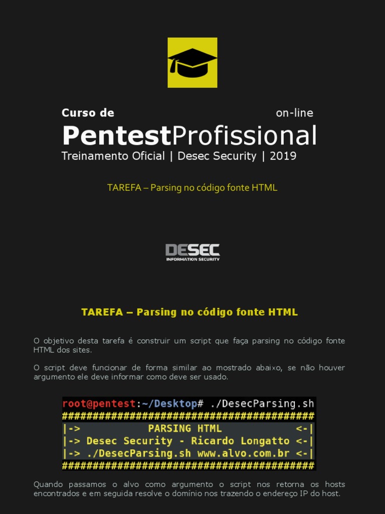 Script de Parsing HTML para Pentest | PDF