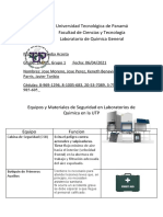 Equipos y Materiales de Seguridad en Laboratorios de Química en La UTP