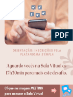 ORIENTAÇÕES DE INSCRIÇÕES PELO APLICATIVO SYMPLA