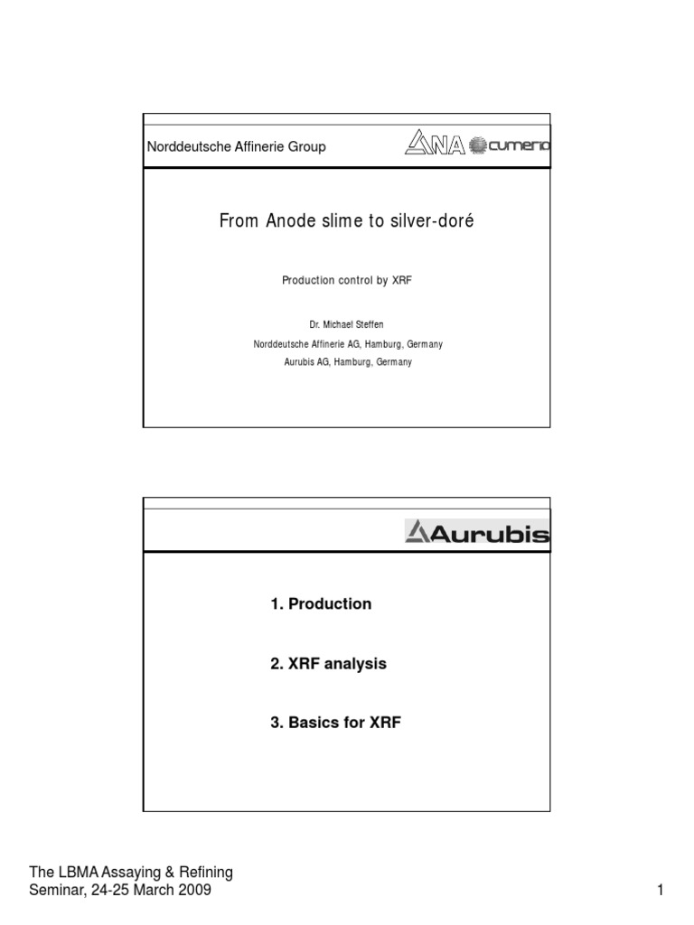 From Anode Slime to Silver Doré | PDF | Metallurgical Assay | Silver