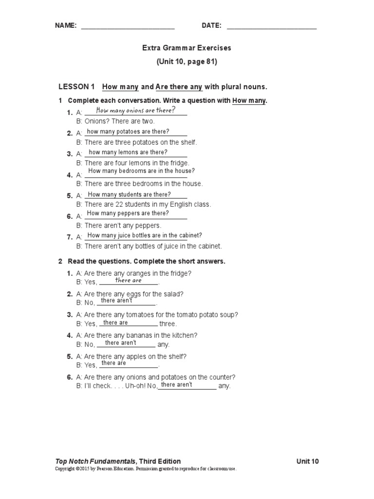 Unit 10 Lesson 2 Spanish Semester Test