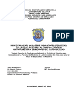 Evaluación antropométrica en menores de 5 años