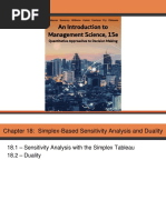 CH18 Simplex-Based Sensitivity Analysis and Duality