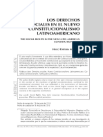 Los Derechos Sociales en El Nuevo Constitucionalismo Latinoamericano