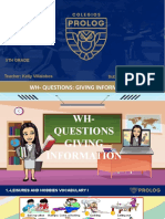 Wh-Questions: Giving Information: 5Th Grade