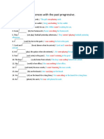 Complete The Sentences With The Past Progressive.: Was Playing Was Looking Wasn T Was Doing Weren T Playing