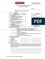 Answer Sheet General Chemistry 2 Set 2