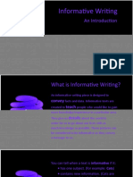 Informative Writing: An Introduction