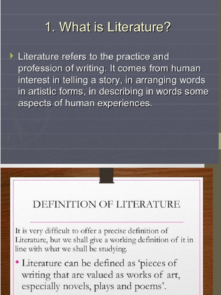 What is literature deals