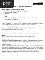 Chap 3: General OOP Concepts: Computer Science