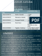 PATENTING & REGULATORY REQUIREMENTS OF NATURAL PRODUCTS