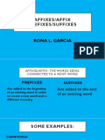 Affixes/Affix Prefixes/Suffixes: Rona L. Garcia