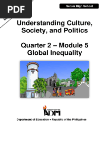 Understanding Culture, Society, and Politics Quarter 2 - Module 5 Global Inequality