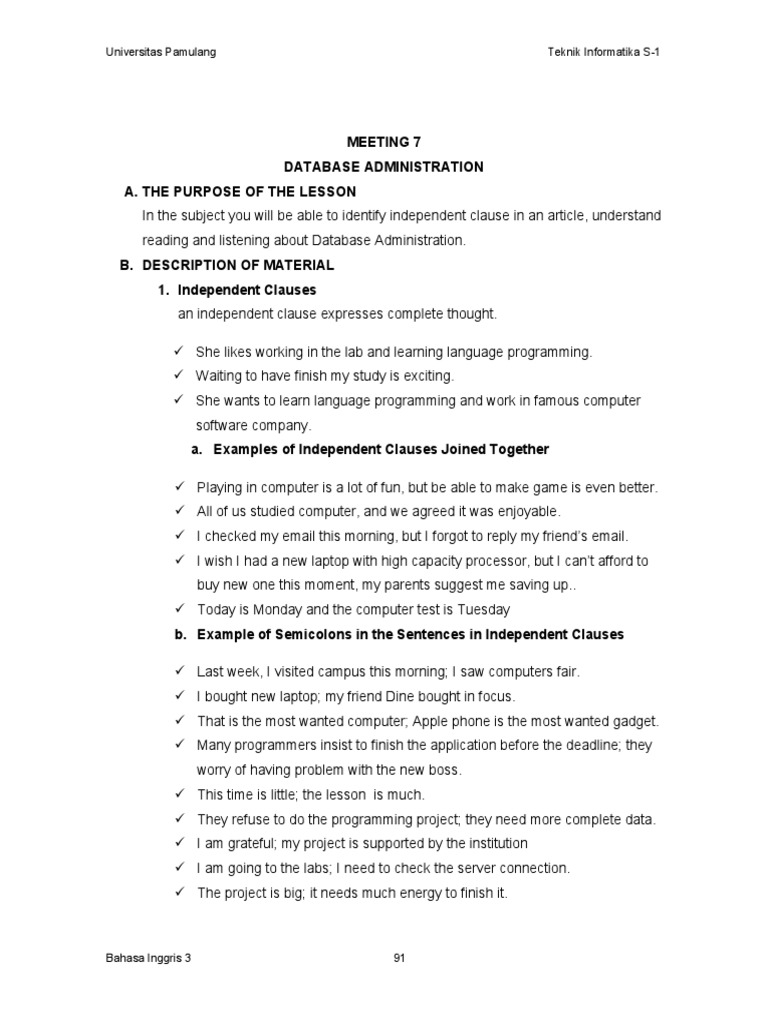 b13 - Meeting 7 Database Administration | PDF | Databases | Data