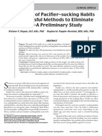 Prevalence of Pacifier-Sucking Habits and Successful Methods To Eliminate Them-A Preliminary Study