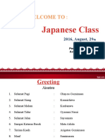 Welcome To:: Japanese Class