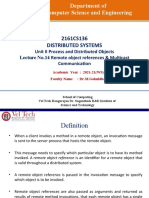 Distributed Systems Lecture on Remote Object References and Multicast Communication