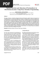 Optimal Selection and Allocation of Sectionalizers